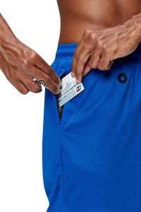 SKSP007 custom-made sports shorts running fast-drying tight-fitting design double-layer pants anti-glare lining design mobile phone pocket back zipper pocket front side design earphone hole sports shorts supplier five-minute sports pants front view